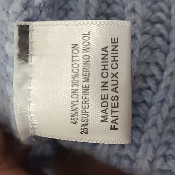 Misa Los Angeles Ballon Sleeve Cuff Ribbed Sweater Blue Crew Neck Oversized Med - Picture 6 of 6